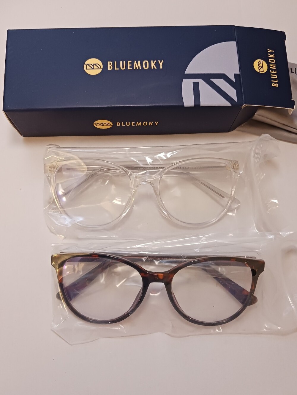 2prs Bluemoky Blue Light Blocking Anti Electronic Glare Glasses 0.00+ New